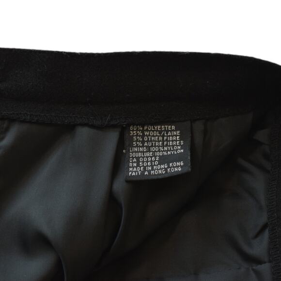 Vintage Black Wool Blend High Waist Pencil Skirt - Size Small Classic Fashion - Picture 7 of 7